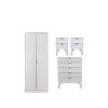 buy versailles ready assembled 4 piece package 2 door wardrobe 5 drawer chest and 2 bedside chests 5f17bc5f23c2f