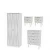 buy versailles ready assembled 4 piece package 2 door wardrobe 5 drawer chest and 2 bedside chests 5f17bc6b3f57e