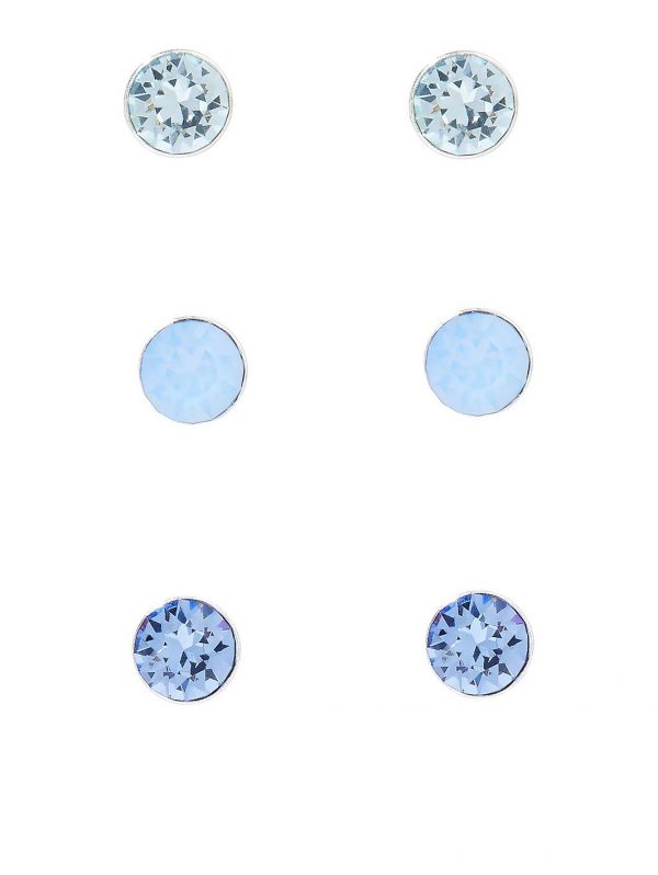 buy x3 swarovski stud earring set blue 5f22f833ed861