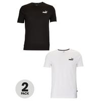 selling 2 pack essentials small logo t shirt black white 5efee85bcbba4