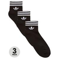 selling 3 pack trefoil ankle sock black 5efcbe7ac5a4a