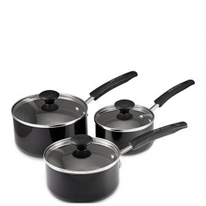 selling 3 piece aluminium saucepan set with lids 5f05b52d0d34d