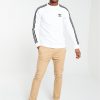 selling 3 stripe long sleeve t shirt white 5efc81d0021ff