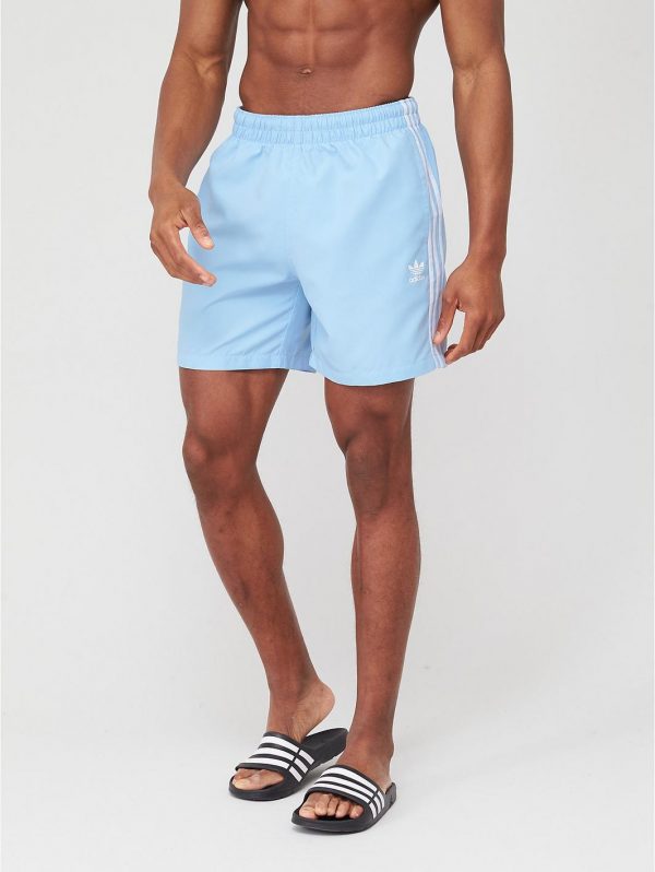 selling 3 stripe swim shorts blue 5f01886e38db1