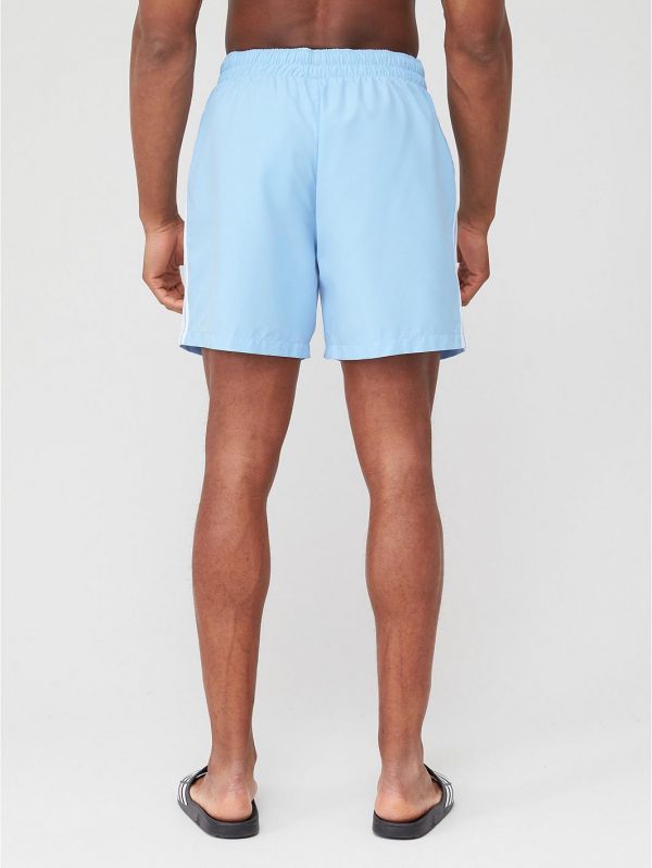 selling 3 stripe swim shorts blue 5f01886f6f4c1