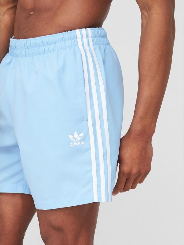 selling 3 stripe swim shorts blue 5f018871577de