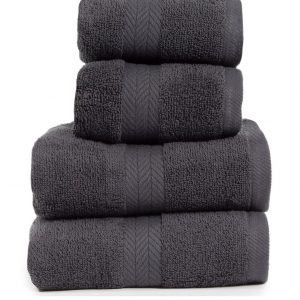 selling 4 piece 100 cotton 450 gsm quick dry towel bale dark grey 5efeec9fafd84