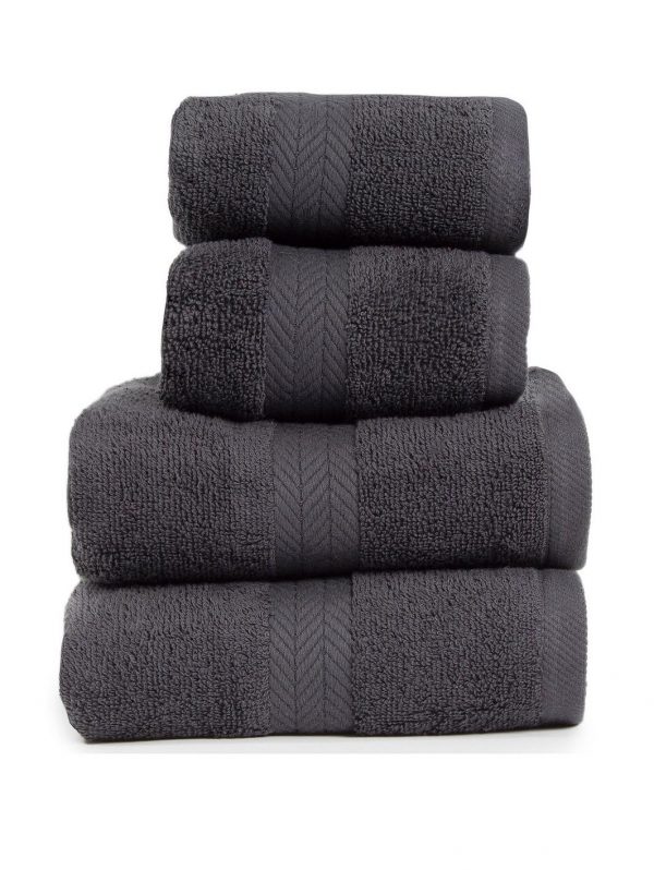 selling 4 piece 100 cotton 450 gsm quick dry towel bale dark grey 5efeec9fafd84