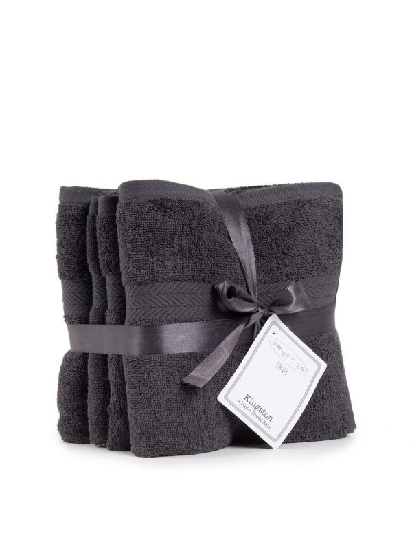 selling 4 piece 100 cotton 450 gsm quick dry towel bale dark grey 5efeeca394e9d
