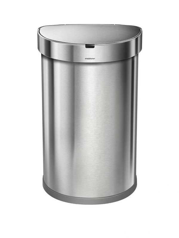 selling 45 litre single compartment semi round sensor bin brushed stainless steel 5f043181af434