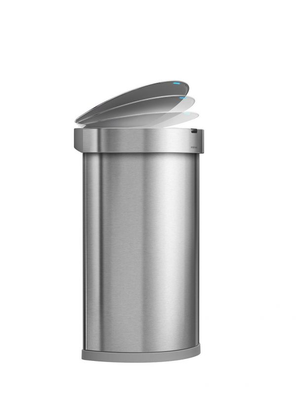 selling 45 litre single compartment semi round sensor bin brushed stainless steel 5f043182a4fef
