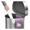 selling 45 litre single compartment semi round sensor bin brushed stainless steel 5f0431855ea63