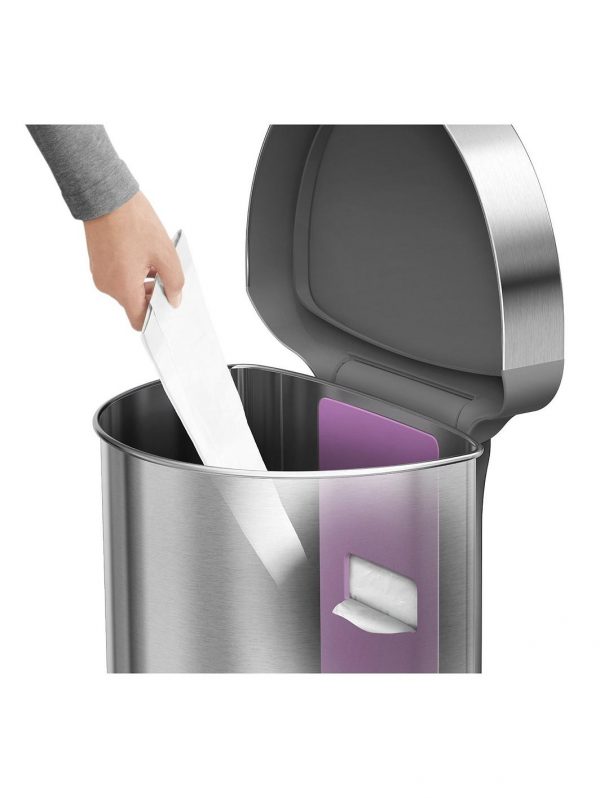 selling 45 litre single compartment semi round sensor bin brushed stainless steel 5f0431855ea63