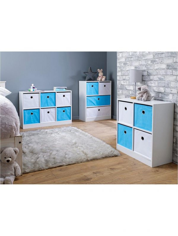 selling 6 cube storage unit blue white 5f0412453bfa5