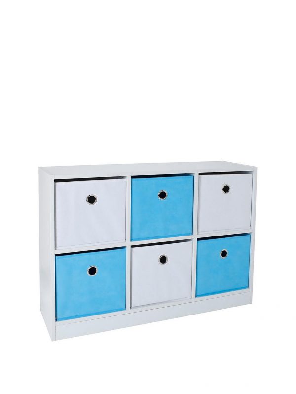 selling 6 cube storage unit blue white 5f04124614be9