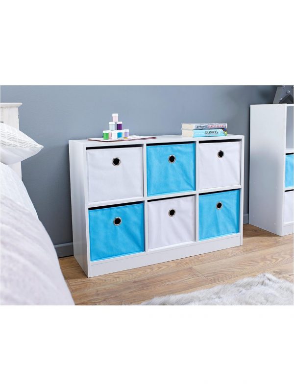 selling 6 cube storage unit blue white 5f041247ae5c0