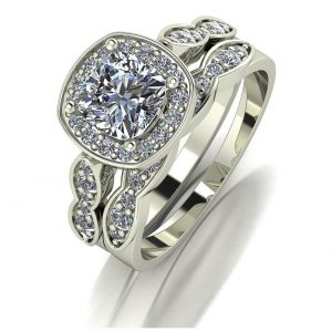 selling 9ct gold 1 75ct equivalent total cushion cut ring set 5efc648457a3d