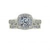selling 9ct gold 1 75ct equivalent total cushion cut ring set 5efc64862c150