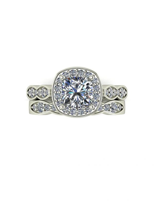 selling 9ct gold 1 75ct equivalent total cushion cut ring set 5efc64862c150