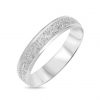 selling 9ct white gold diamond cut sparkle 4mm d shape wedding band 5efc64903bd39