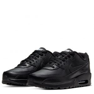 selling air max 90 leather junior trainer black 5efee5f89b3aa