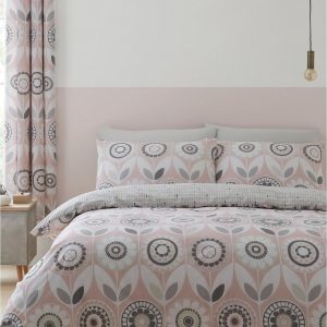 selling annika retro bloom duvet cover set blush pink 5efeef657b8d1