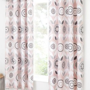 selling annika retro bloom eyelet curtains blush pink 5f01933bdee1e