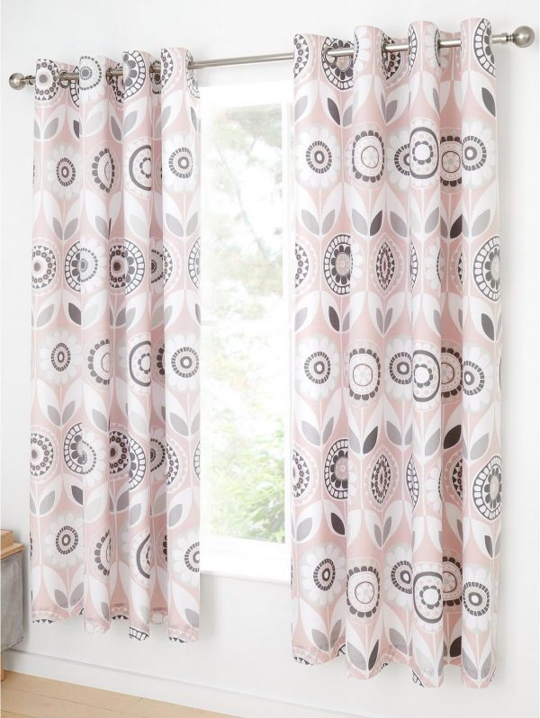 selling annika retro bloom eyelet curtains blush pink 5f01933bdee1e