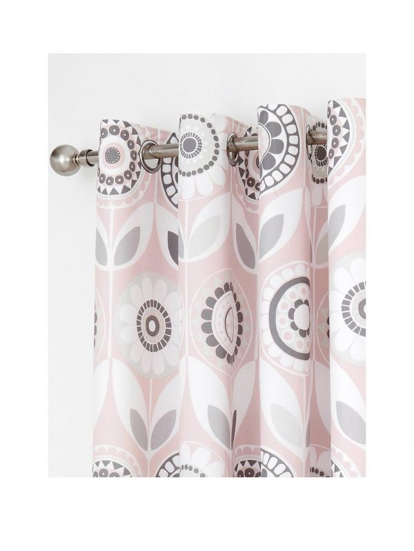 selling annika retro bloom eyelet curtains blush pink 5f01933cbddd2