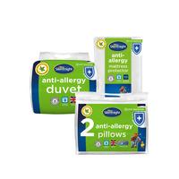 selling anti allergy double bedding bundle contains 2 pillows mattress protector and 10 5 tog duvet 5efef3967b10c