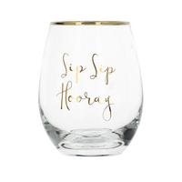 selling ava i sip sip hooray stemless wine glass 5efc5776a7ef8