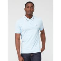 selling barton tipped collar polo shirt blue 5efc82b289362