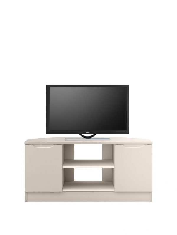 selling bilbao ready assembled 2 door high gloss corner tv unit cashmere fits up to 46 inch tv 5f1c0b3f30c28