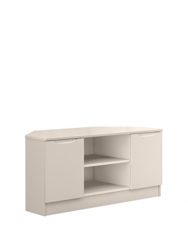 selling bilbao ready assembled 2 door high gloss corner tv unit cashmere fits up to 46 inch tv 5f1c0b4139fcc