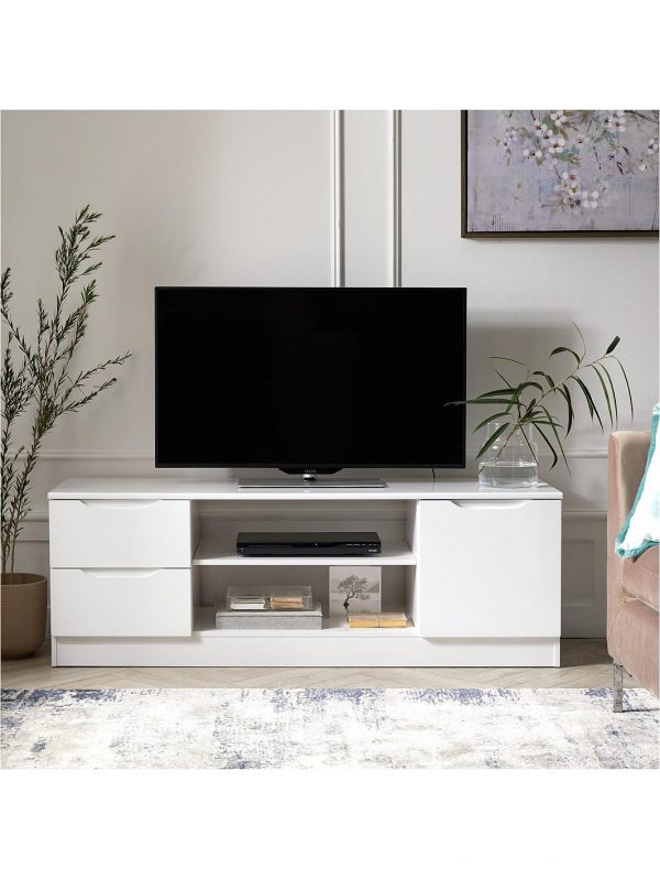 selling bilbao ready assembled high gloss large tv unit white fits up to 65 inch tv 5efd7fdf5b6a8
