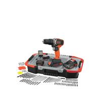 selling black decker 18v lithium ion combi hammer drill with 2 batteries 165 accessories with kitbox 5f057bdda2784
