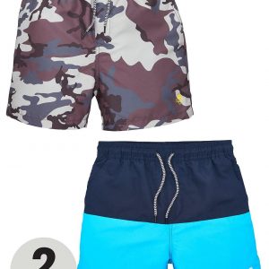 selling boys 2 pack swim shorts camo colour block 5f081e506c8de