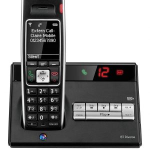 selling bt diverse 7450 plus single dect phone with answer machine black 5efc1d33c4d89