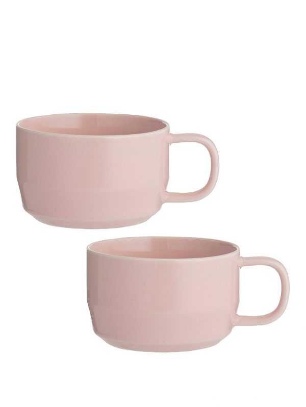 selling cafe concept set of 2 cappuccino mugs pink 5efc573b76c90