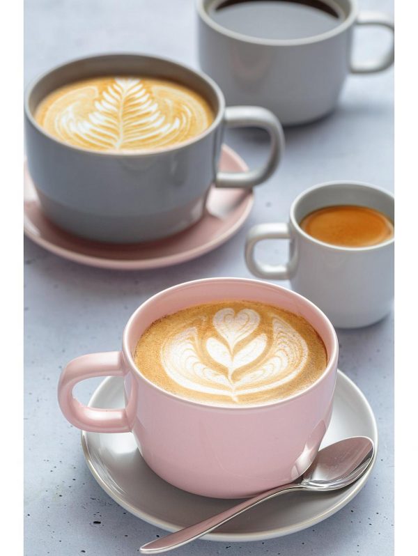 selling cafe concept set of 2 cappuccino mugs pink 5efc573e39146