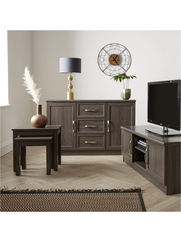 selling camberley tv unit dark oak holds up to 48 inch tv 5f1c0ac83cf63