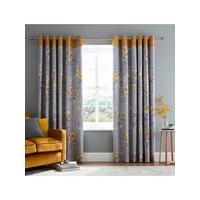 selling canterbury lined eyelet curtains ochre 5f01997a77963