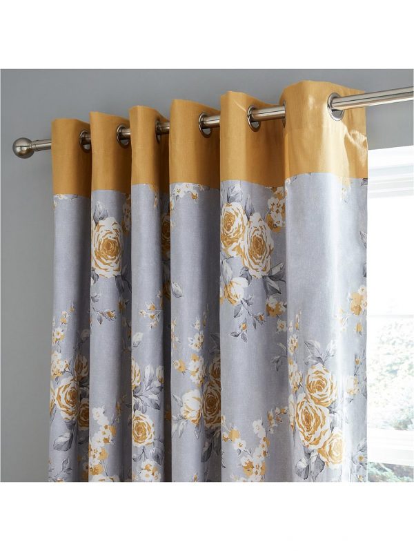 selling canterbury lined eyelet curtains ochre 5f0199835b9c4