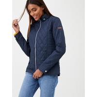 selling carita quilted jacket navy 5f0429747b3c8