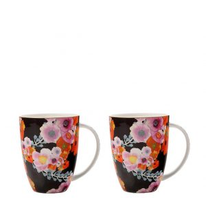 selling cashmere bloems black mugs set of 2 5efc596c1f1e7