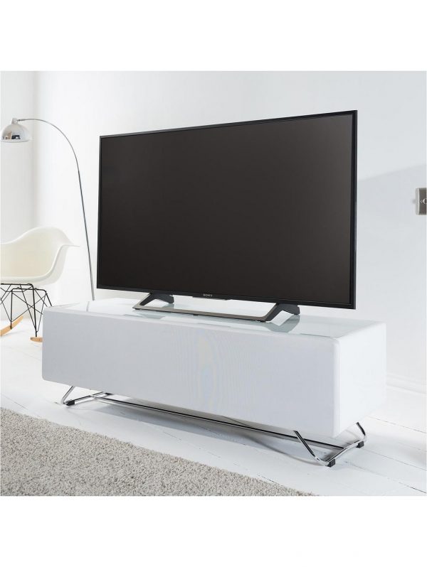 selling chromium 120 cm concept tv stand white fits up to 60 inch tv 5f1c0b0bc636e