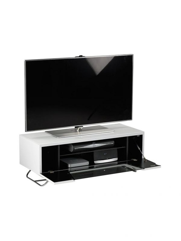selling chromium tv stand fits up to 46 inch tv white 5efd7fb8d6ed7