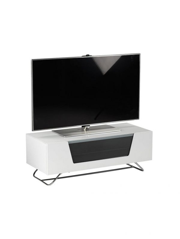 selling chromium tv stand fits up to 46 inch tv white 5efd7fb96a34e