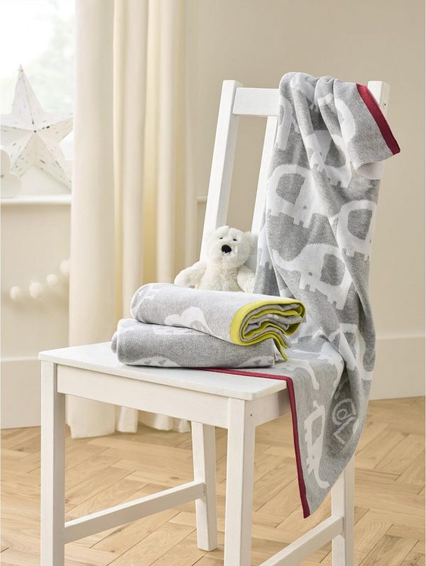 selling clair de lune eli the elephant reversible blanket 5efeefbc7e7b4