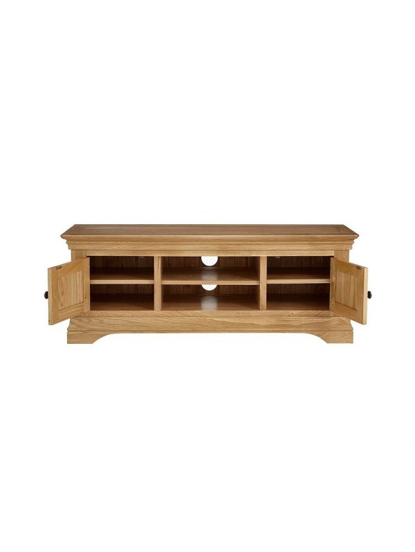 selling constance oak ready assembled large tv unit fits up to 60 inch tv 5f1c0ab09f9f1
